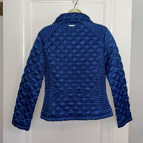 Marc New York Andrew Marc navy blue quilted cropped puffer coat - Picture 6 of 11